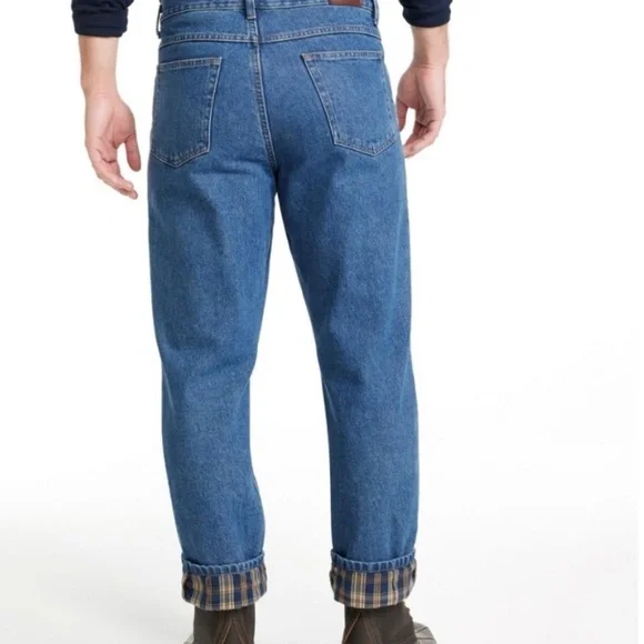 LLBean Men's Jeans, Relaxed Fit with Comfort Flannel-Lined